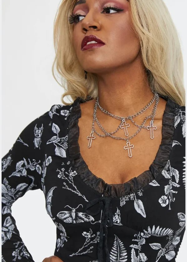 Jawbreaker Herbal Bat 70's Top Black