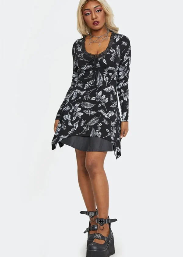 Jawbreaker Herbal Bat 70's Top Black