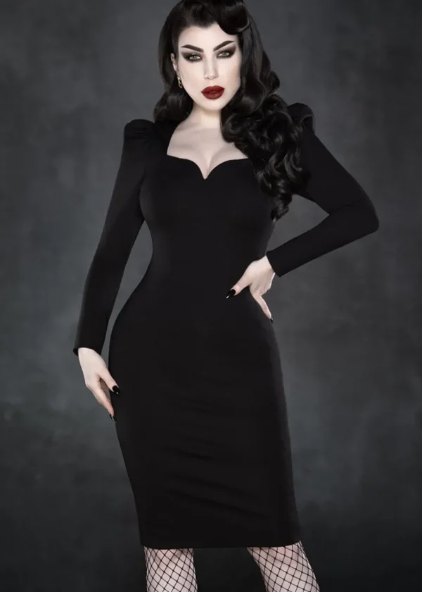 Katakomb Femme Fatal Pencil Dress Black
