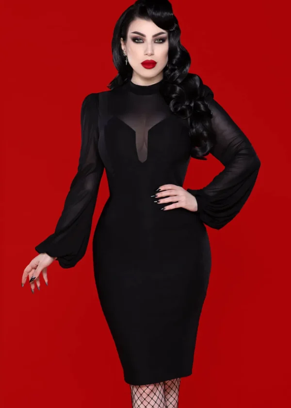 Katakomb Mistress Pencil Dress Black