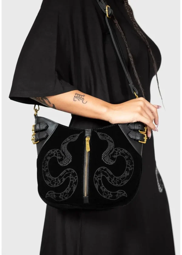 Killstar Adder Snake Bag Black
