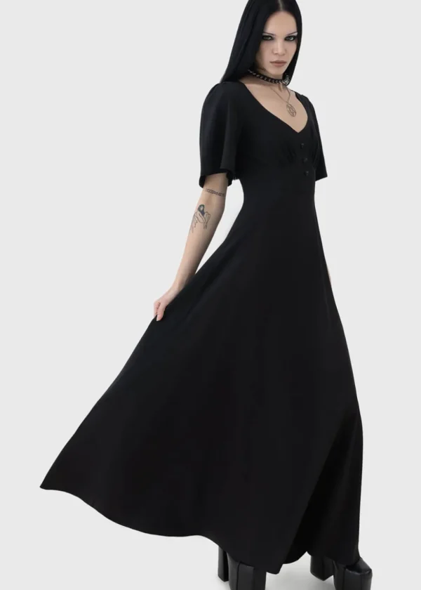 Killstar Arboraceous Night Forager Maxi Dress Black