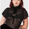 Killstar Atala's Night Lace Top Black