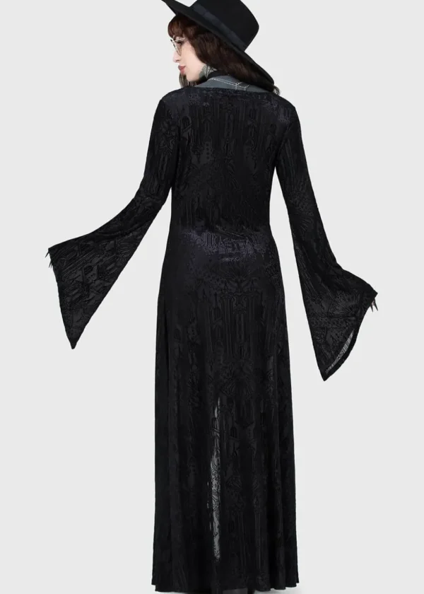 Killstar Blessing In Demise Velvet Duster Black