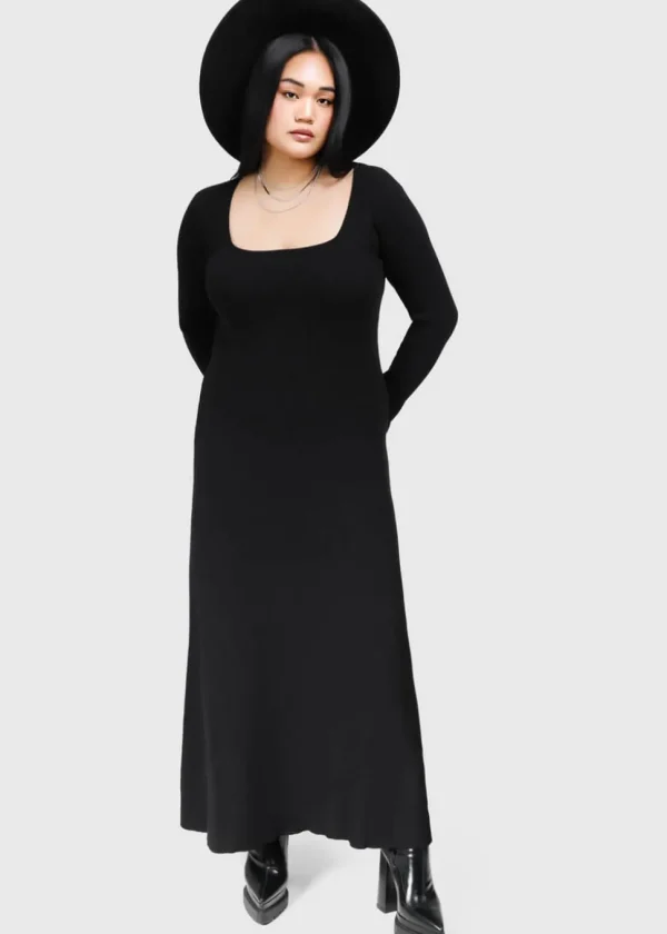 Killstar Dark Glyph Maxi Dress Black