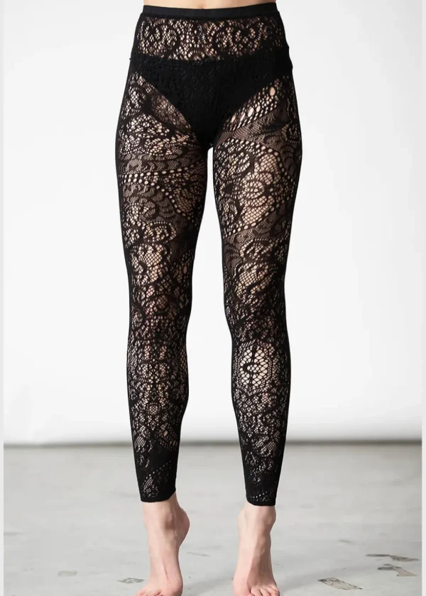 Killstar Empyrean Lace Leggings in Black