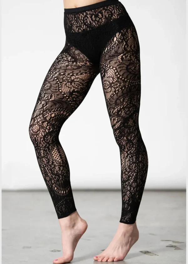Killstar Empyrean Lace Leggings in Black