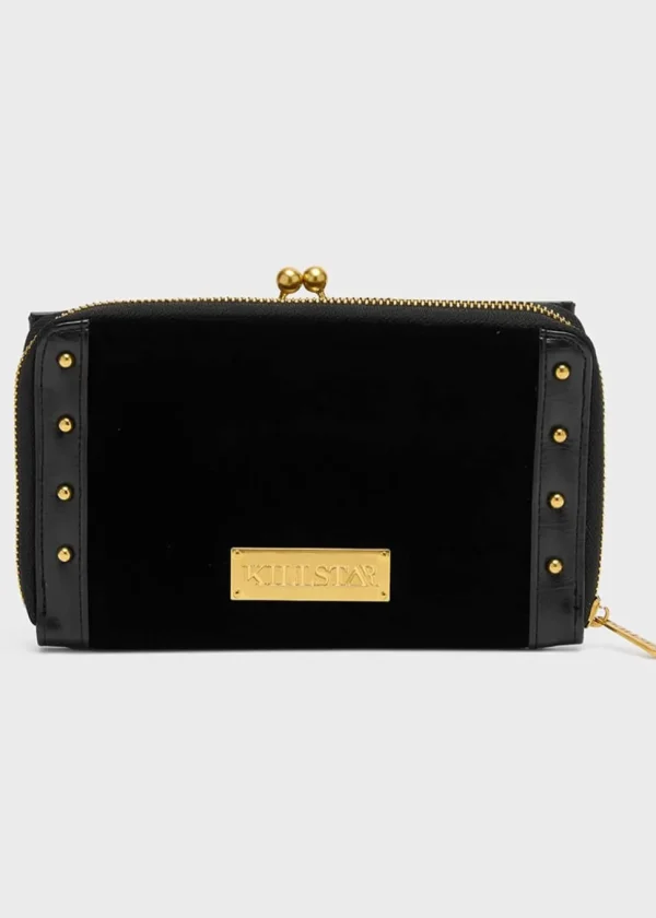 Killstar Fern Valley Velvet Wallet Black