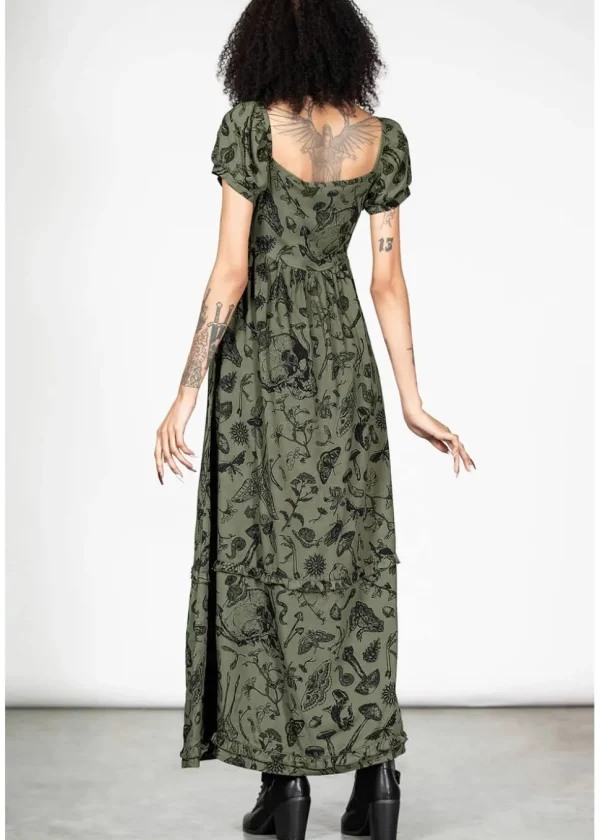 Killstar Forestine 70's Maxi Dress Green