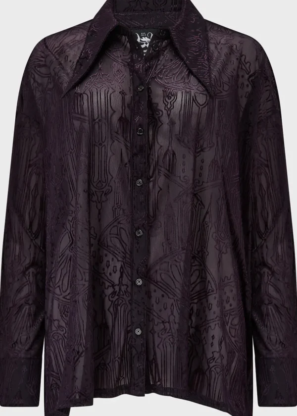 Killstar Gates Of Hell Shirt Purple