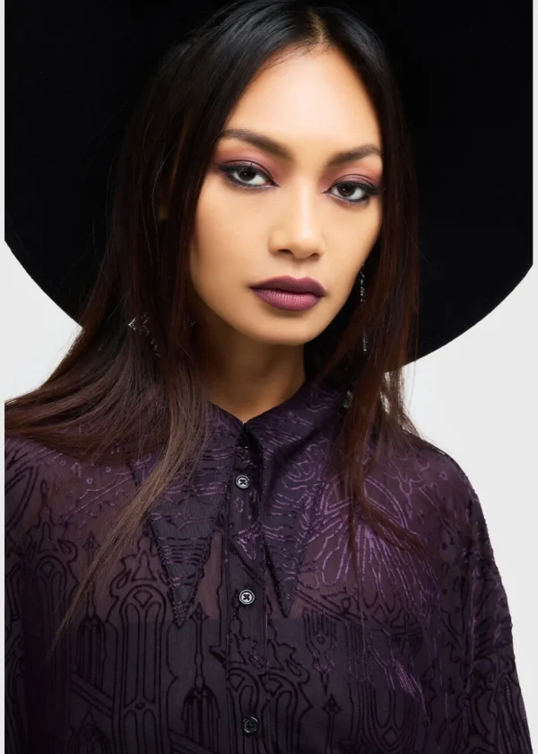 Killstar Gates Of Hell Shirt Purple