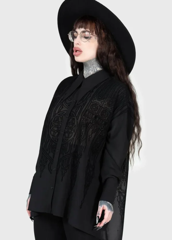 Killstar Gates Of Hell Shirt Blouse Black