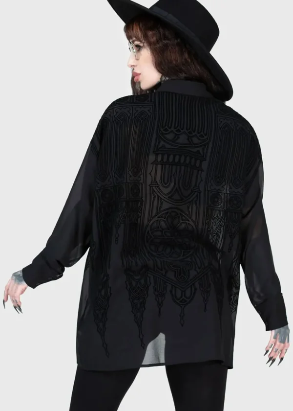 Killstar Gates Of Hell Shirt Blouse Black