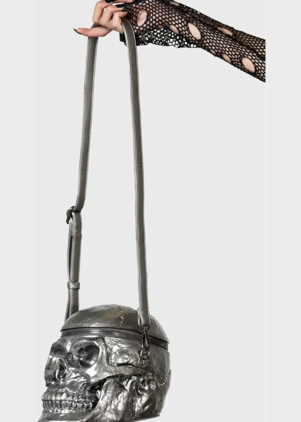 Killstar Grave Digger Skull Bag Gunmetal