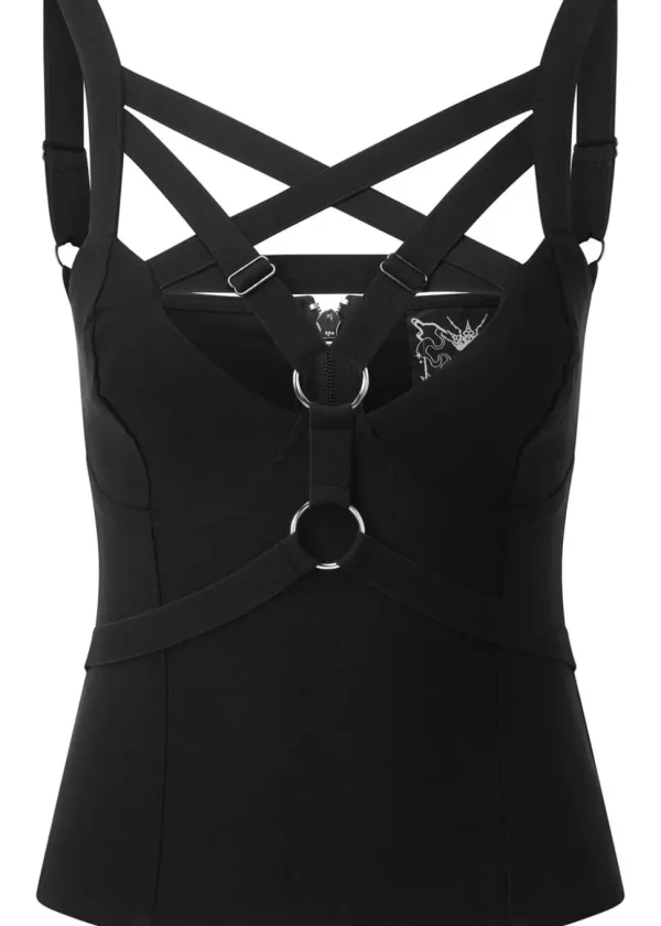 Killstar Harness Ur Power Pentagram Top Black
