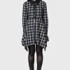 Killstar Kihilist Artem Check Shirt Dress Black