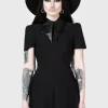 Killstar Kihilist Chapel Collar Skater Dress Black