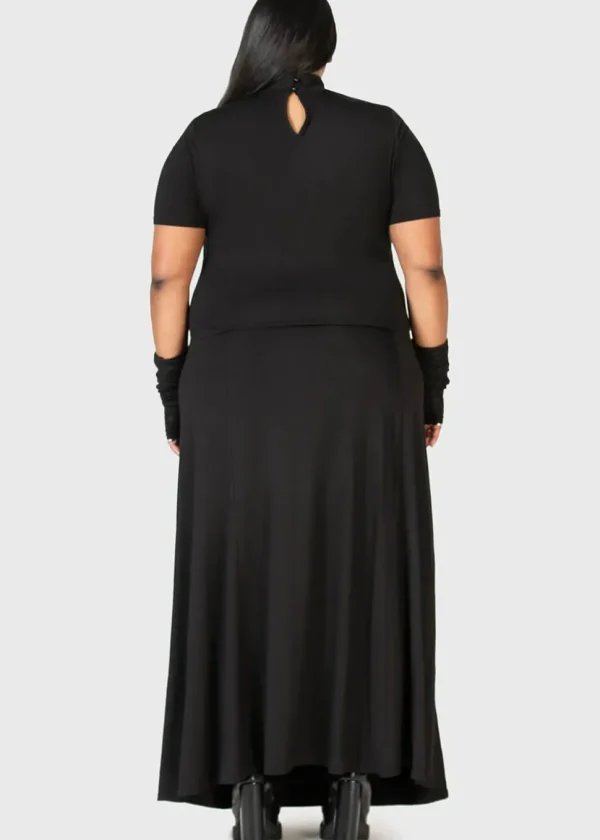 Killstar Kihilist Secretly Weep Maxi Skirt Black