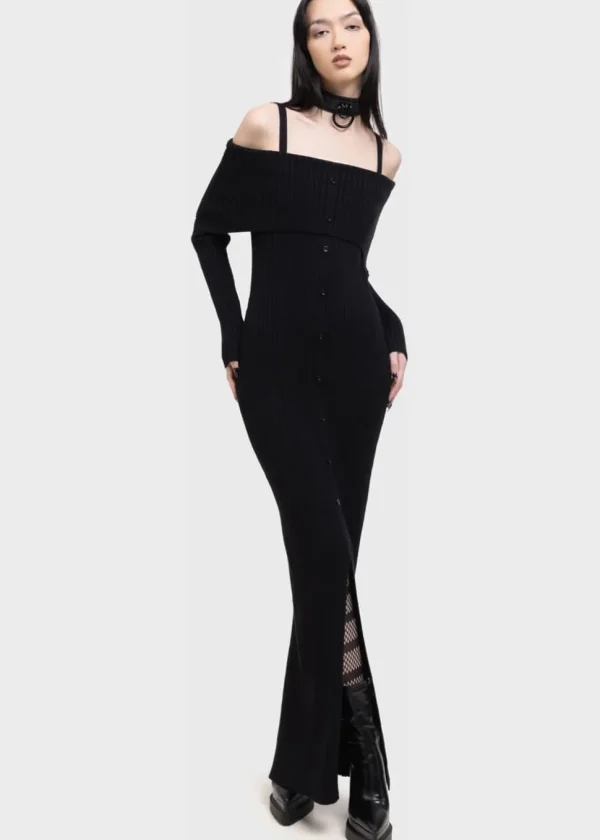 Killstar Kihilist Shadow Empress Maxi Dress Black