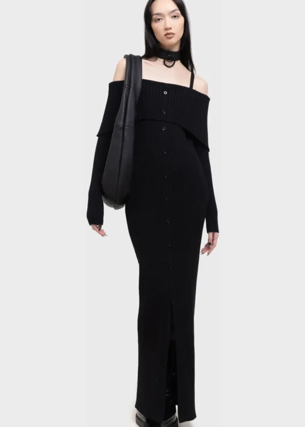 Killstar Kihilist Shadow Empress Maxi Dress Black