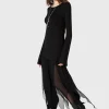 Killstar Kihilist The Grimmer The Better Midi Skirt Black