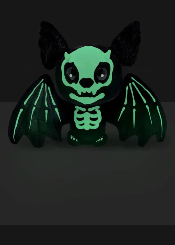 Killstar Kreeptures Vampir: Batbone X-Ray Glow-in-the-Dark Plush Black