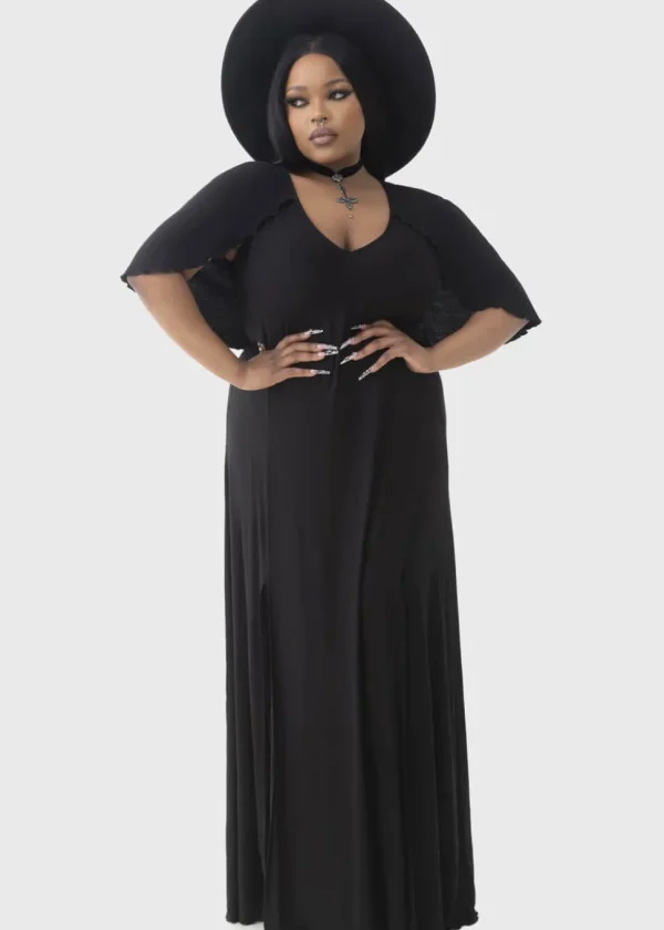 Killstar Krypt Lovers Maxi Dress Black