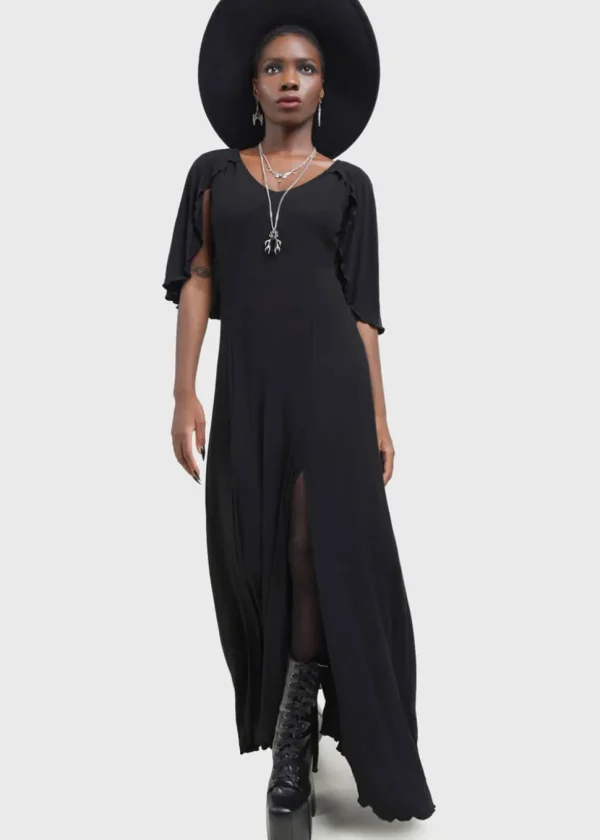 Killstar Krypt Lovers Maxi Dress Black