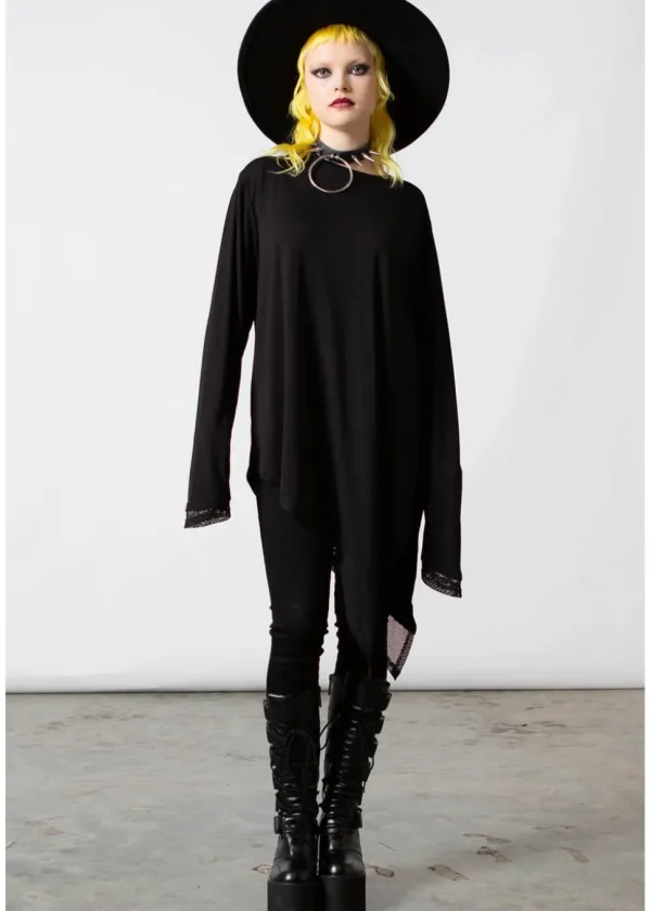 Killstar Manticore Mesh Top Black