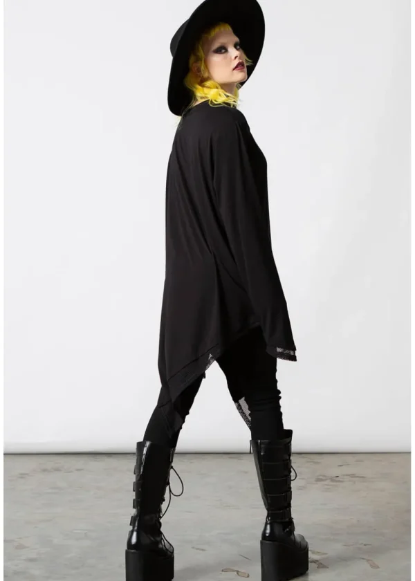 Killstar Manticore Mesh Top Black