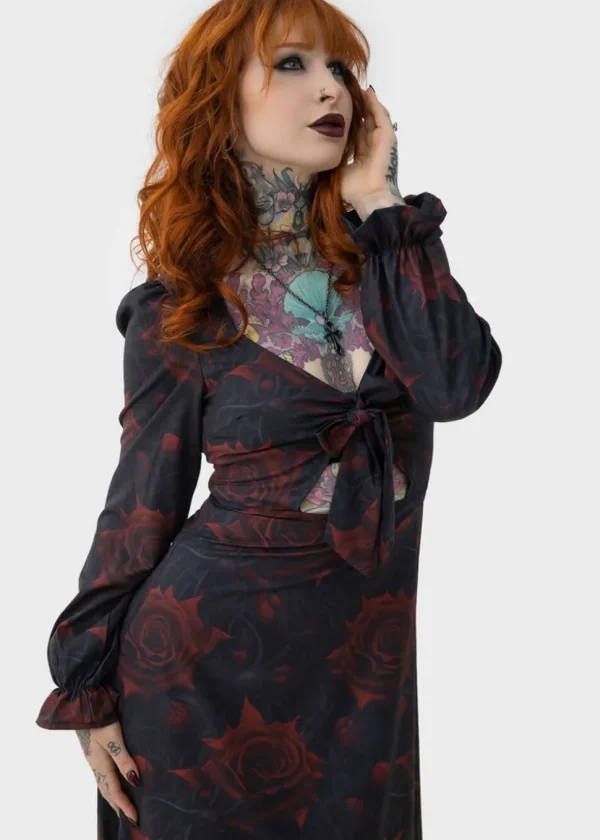 Killstar Neve's Nightmare Dress Black Red