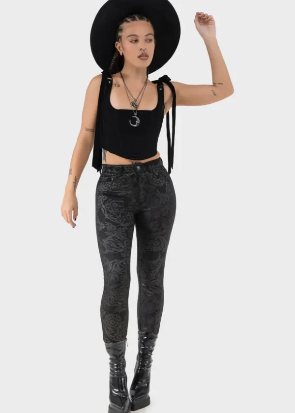 Killstar Nora Black Lily Trousers Black