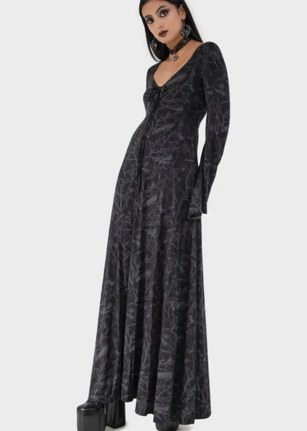 Killstar Raven Shade Maxi Dress Black