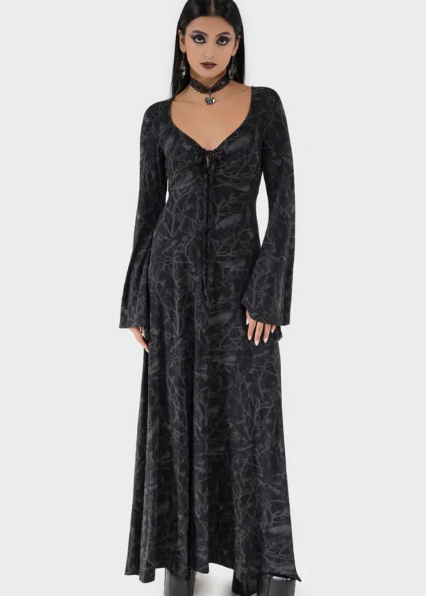 Killstar Raven Shade Maxi Dress Black