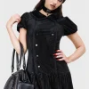 Killstar Riddleton Heart Velvet Dress Black