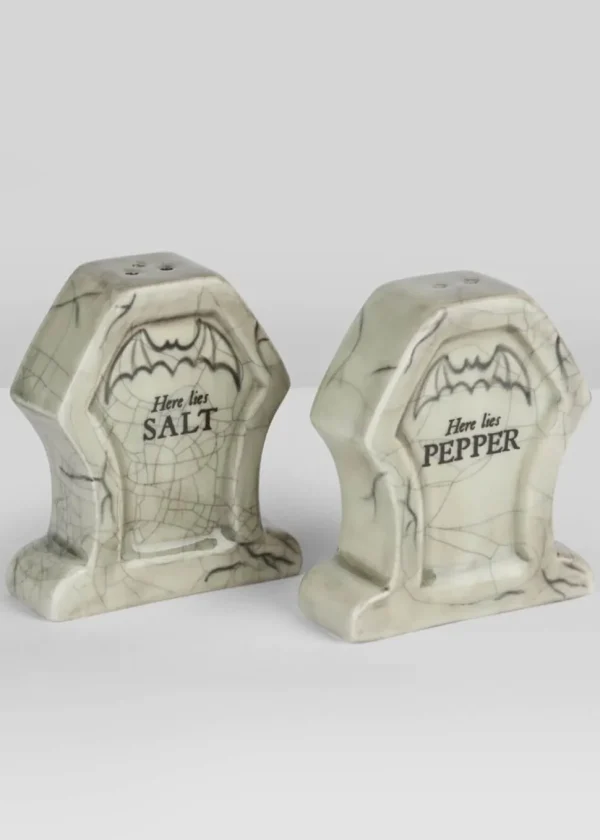 Killstar RIP Salt & Pepper Shakers Set Gray