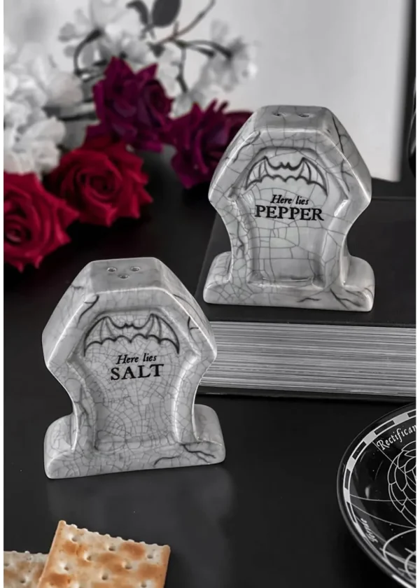 Killstar RIP Salt & Pepper Shakers Set Gray