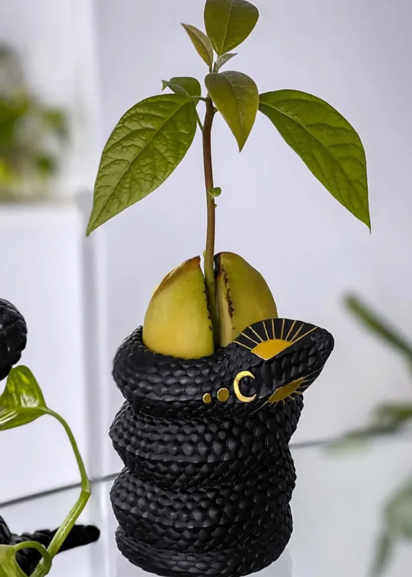 Killstar Serpentina Snake Bud Vase Black