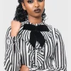 Killstar Tenebrielle Blouse Black White
