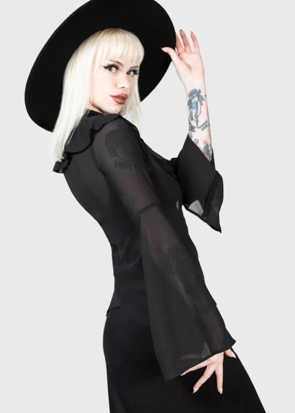 Killstar Valentine's Heart Blouse Black