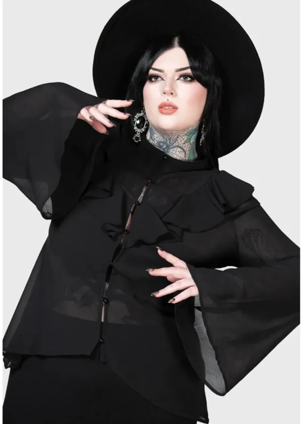 Killstar Valentine's Heart Blouse Black