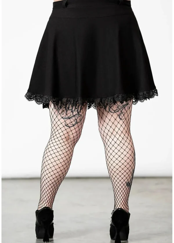 Killstar Viktoria Cross Mini Skirt Black