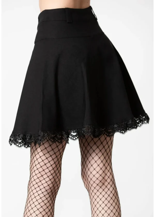 Killstar Viktoria Cross Mini Skirt Black