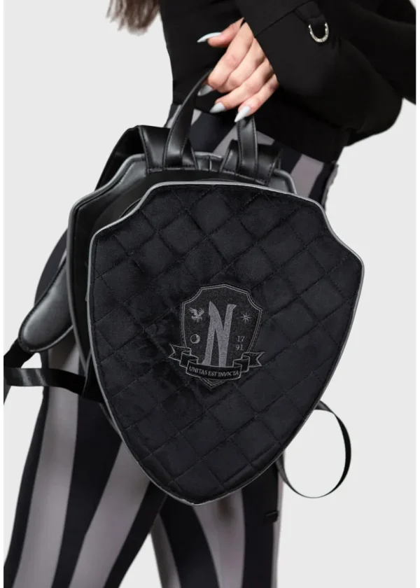 Killstar Wednesday Not Friends Material Backpack Black