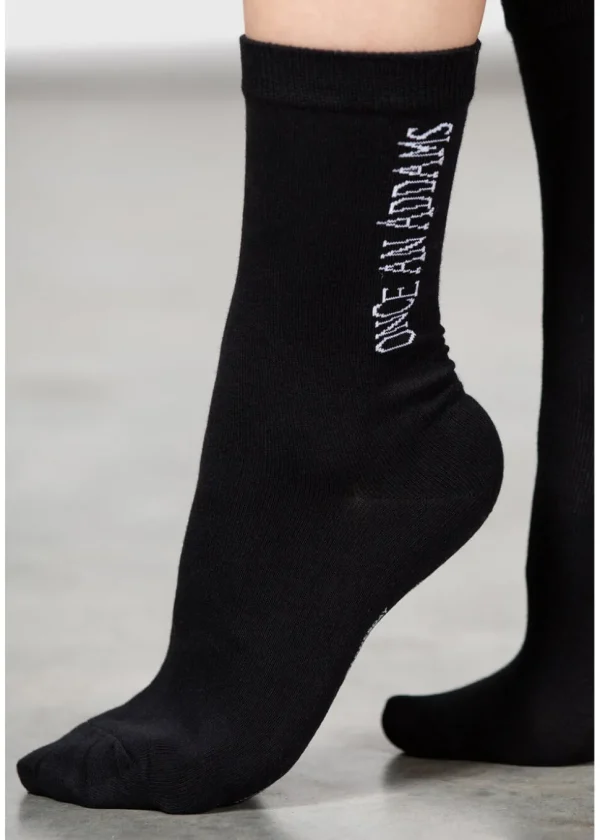 Killstar Wednesday Sharpen Hatchets Socks Black