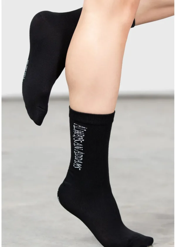Killstar Wednesday Sharpen Hatchets Socks Black