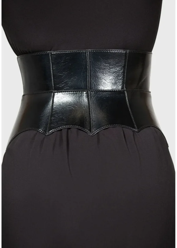 Killstar Wetland Bat Peplum Corset Black
