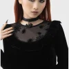 Killstar x Beetlejuice Here Lies Beetlejuice Knit Sweater Black