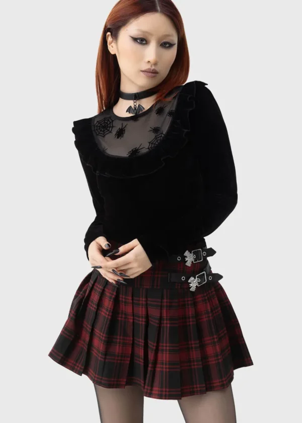 Killstar x Beetlejuice Here Lies Beetlejuice Knit Sweater Black