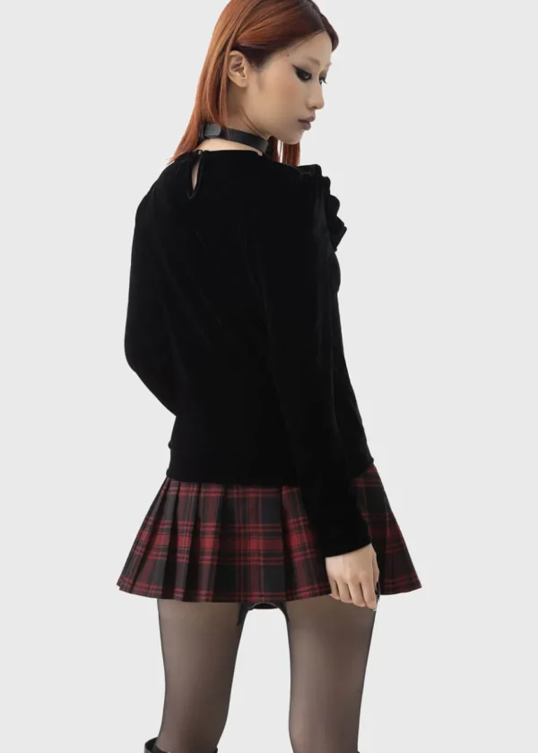 Killstar x Beetlejuice Here Lies Beetlejuice Knit Sweater Black